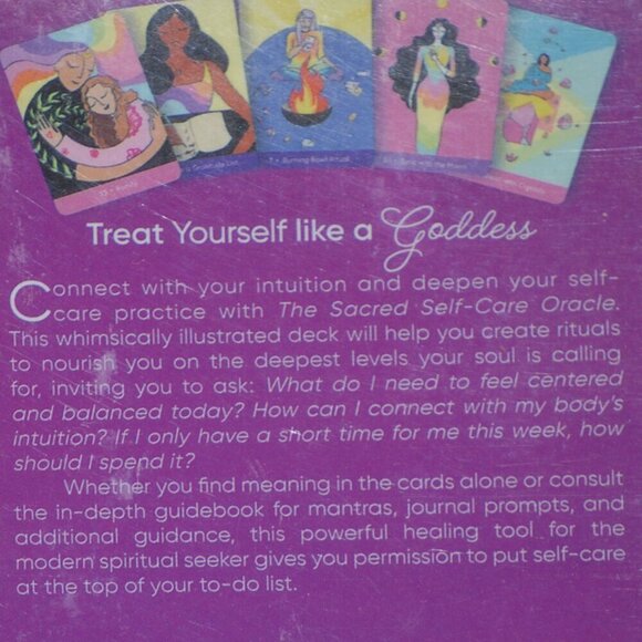 NWT The Sacred Self-Care Oracle Deck 55 Tarot Cards By Jill Pyle - Picture 3 of 4